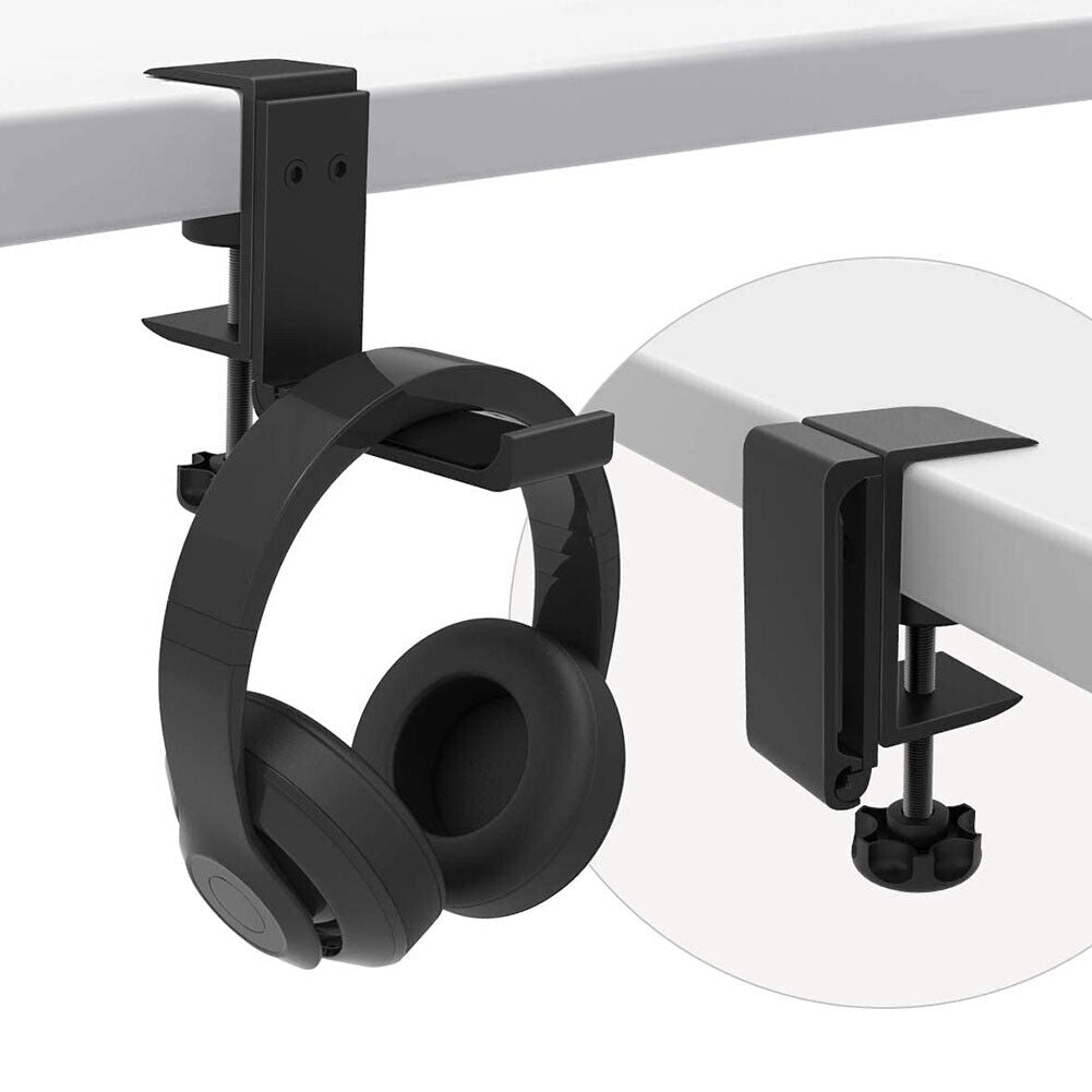 Aluminum Alloy Headset Holder Adjustable Foldable Headphone Hanger Bracket