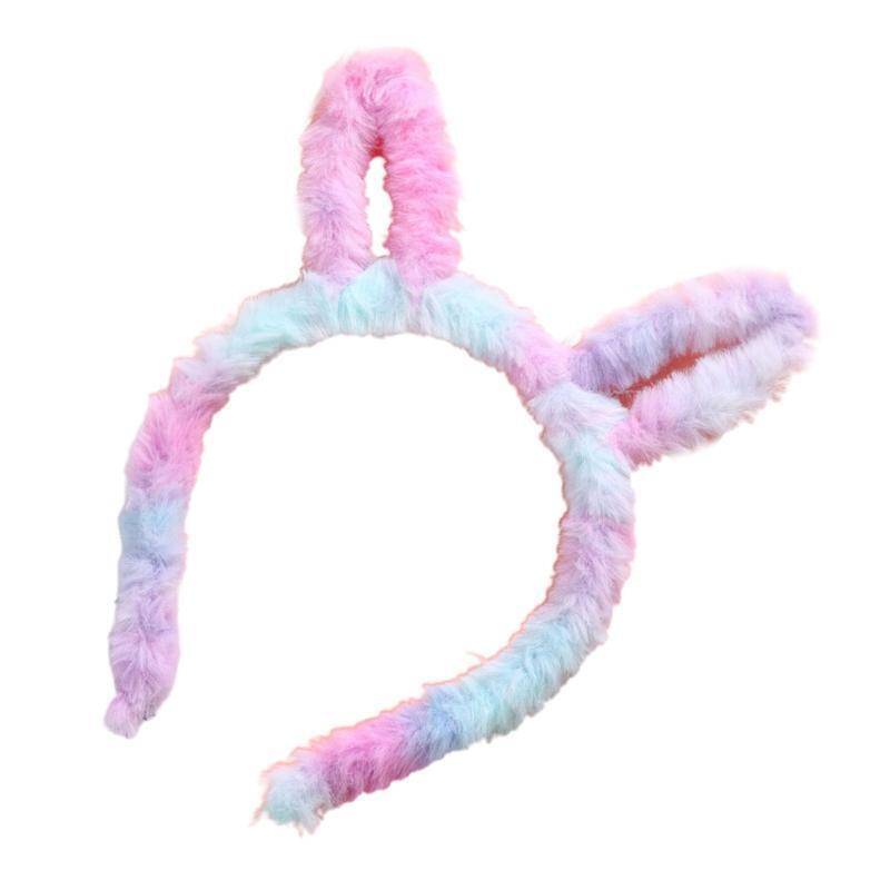 Funny Cat Ears Headband Gradient Color Hairbands Cute Christmas Party Hair Decor