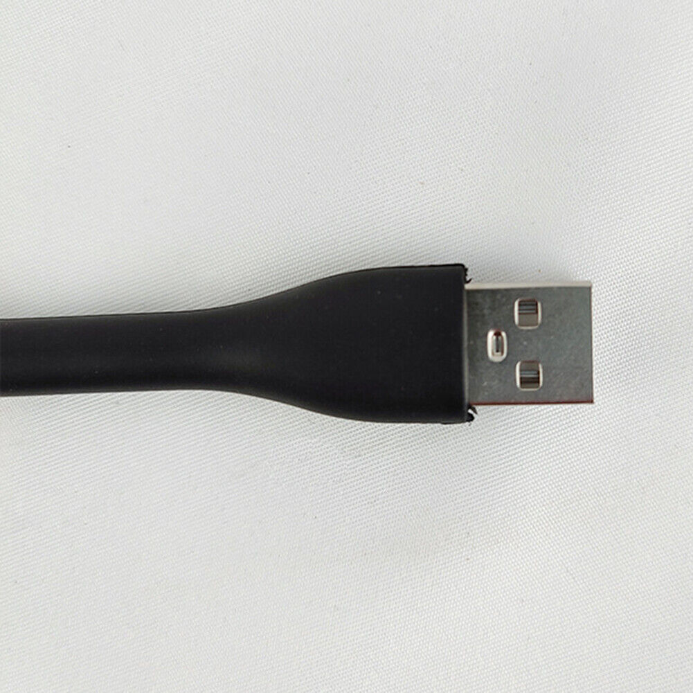 LED USB Night Light Desk Book Light Portable Lamp Bendable Lighting (Black)