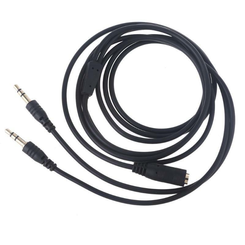 3.5mm Female to 2 Male Audio Splitter Stereo Jack Headphones Adapter Cable