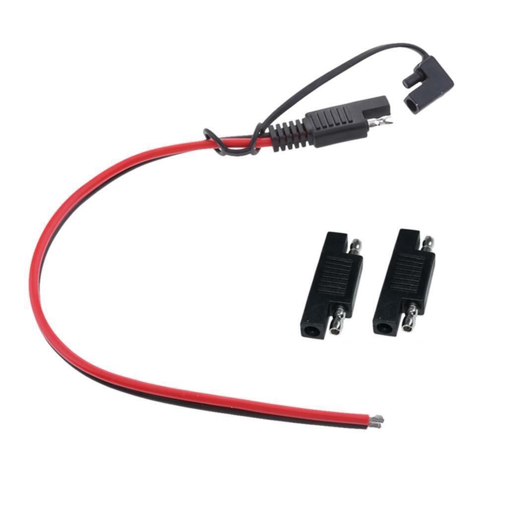 2Pcs Solar SAE Polarity Reverse Adapter Connectors with Extension Cable
