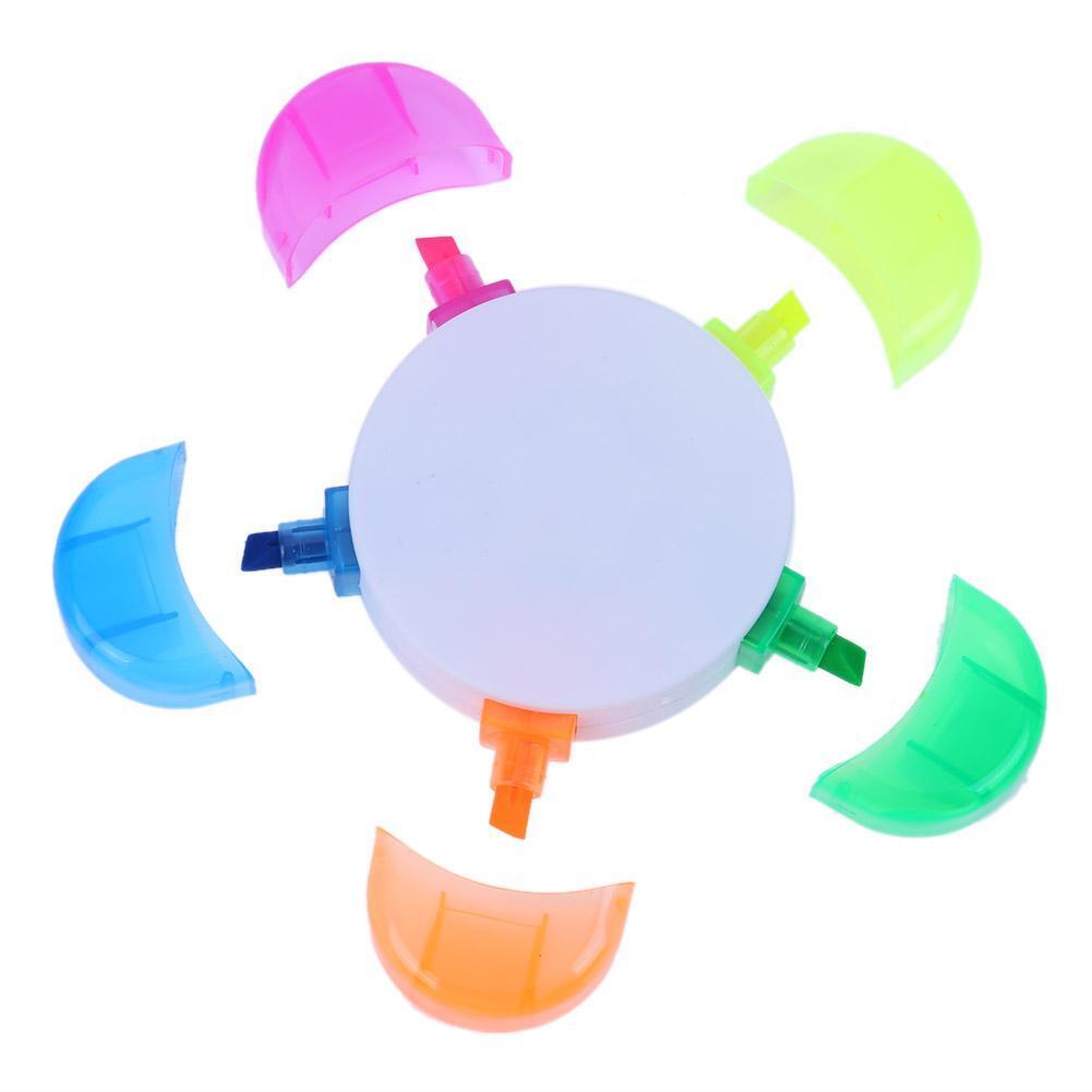 5 Colors Multi-Color Cute Sunflower Highlighter Pen Writing Painting Tools