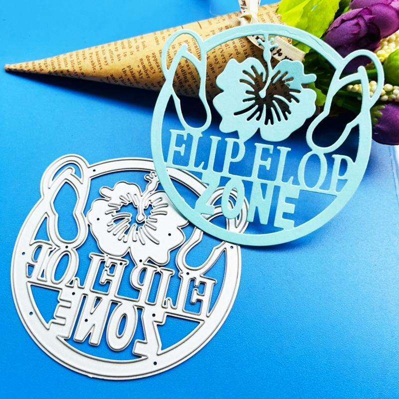 Slipper Zone Letter Circle Metal Cutting Dies Embossing Stencil  Album Template