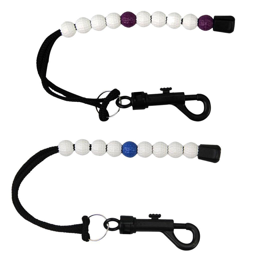 2 Count Golf Stroke Bead Score Counter Counting Tool Bracelet Golf Accessory