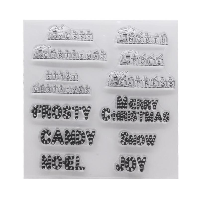 Christmas Words Silicone Clear Seal Stamp DIY Scrapbooking Embossing Photo Album