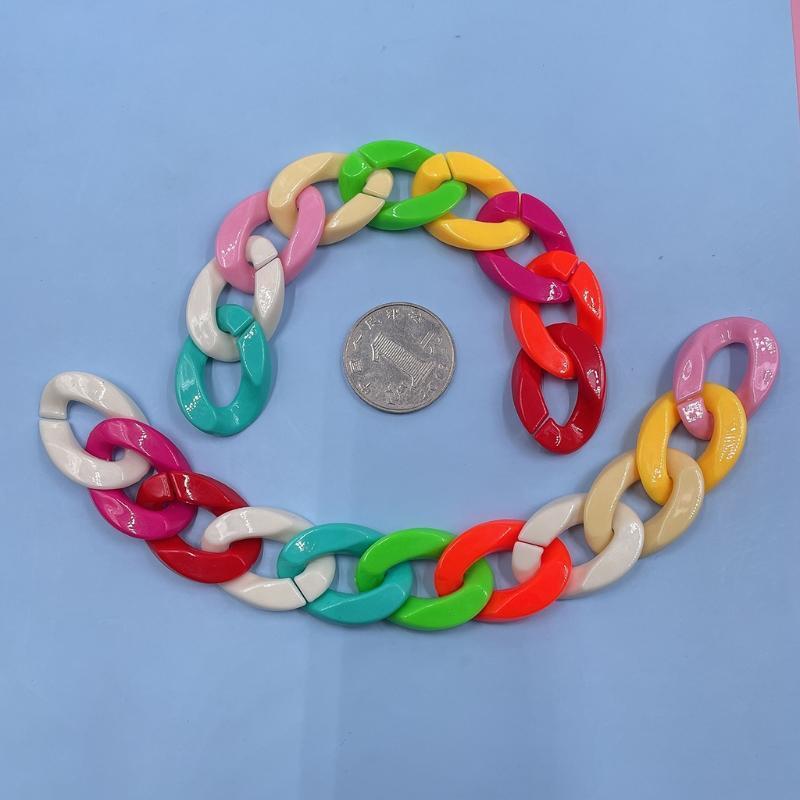 Highlight Color Chain Twist Link Assemble Jewelry Chain Buckle for DIY Crafts