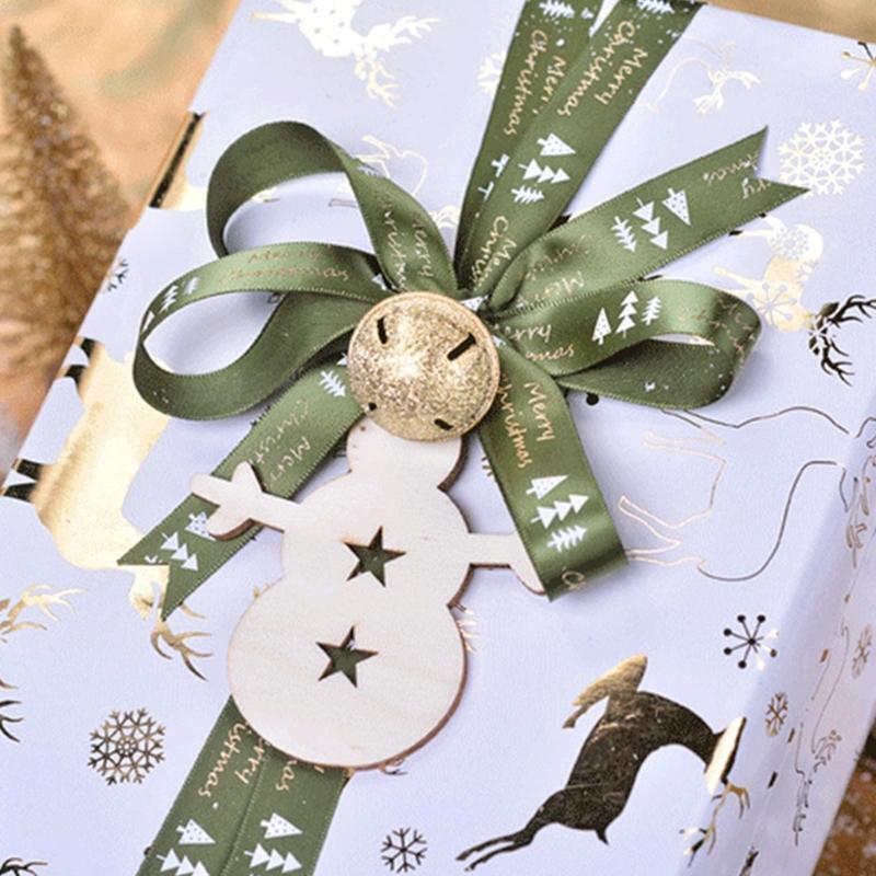 Ribbon 8 Patterns Ribbon Printed Snowflake Grosgrain Ribbon for Gift Wrapping