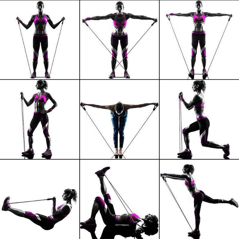 8-Shaped Fitness Equipment Resistance Band Foldable Chest Expander Sculpt Rally