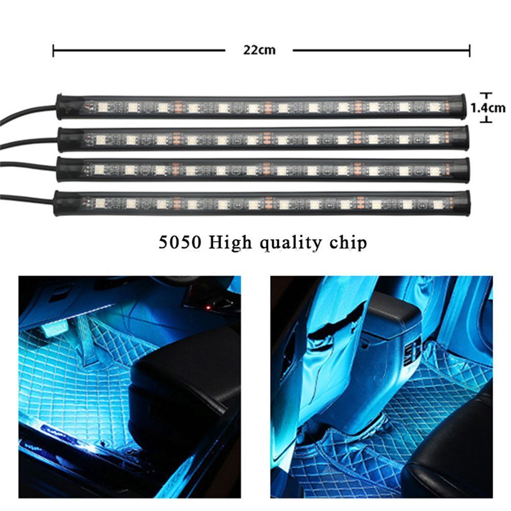 Car Decorative Light Strip Car Interior Footwell Strip Lights Atmosphere Lamp