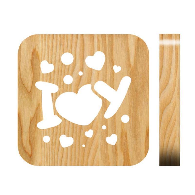 Bedside Night Light USB Lamp for Kids Room with Carved Shade for Dinning Room