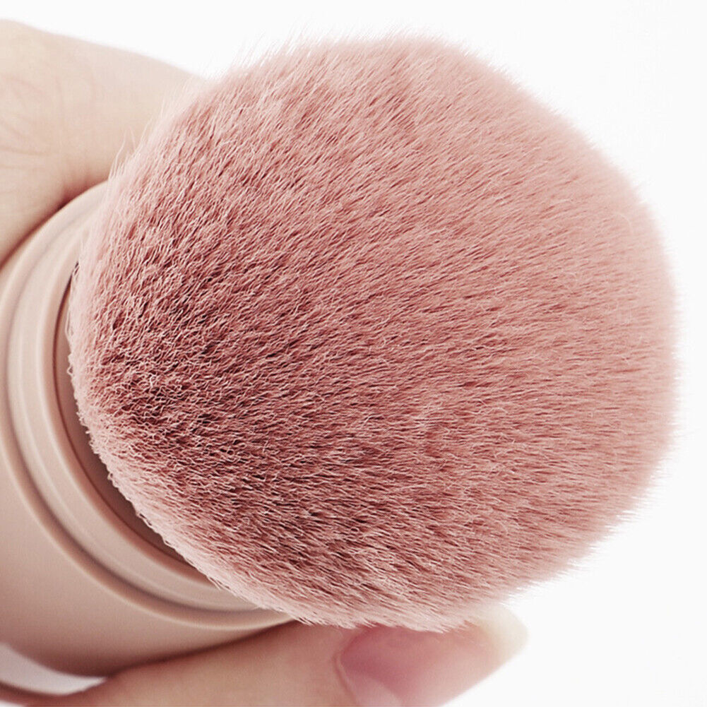 1pcs Makeup Brushes Retractable Powder Foundation Face Loose Brush (Pink)