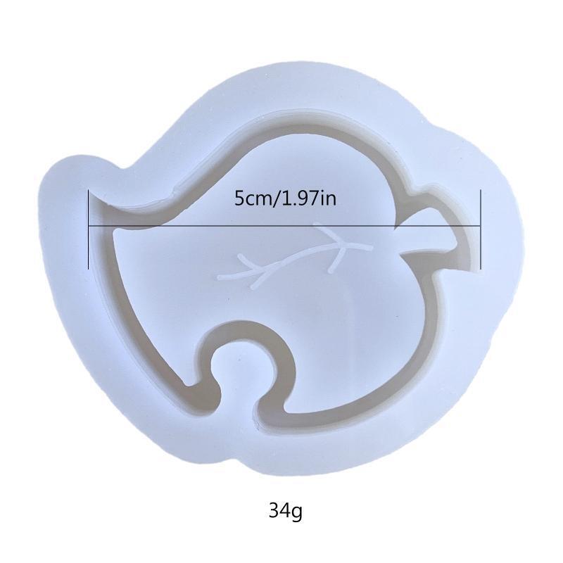 Diy Crystal Epoxy Mould Cute Leaf Quicksand Mould Pendant Silicone Ornament Mold