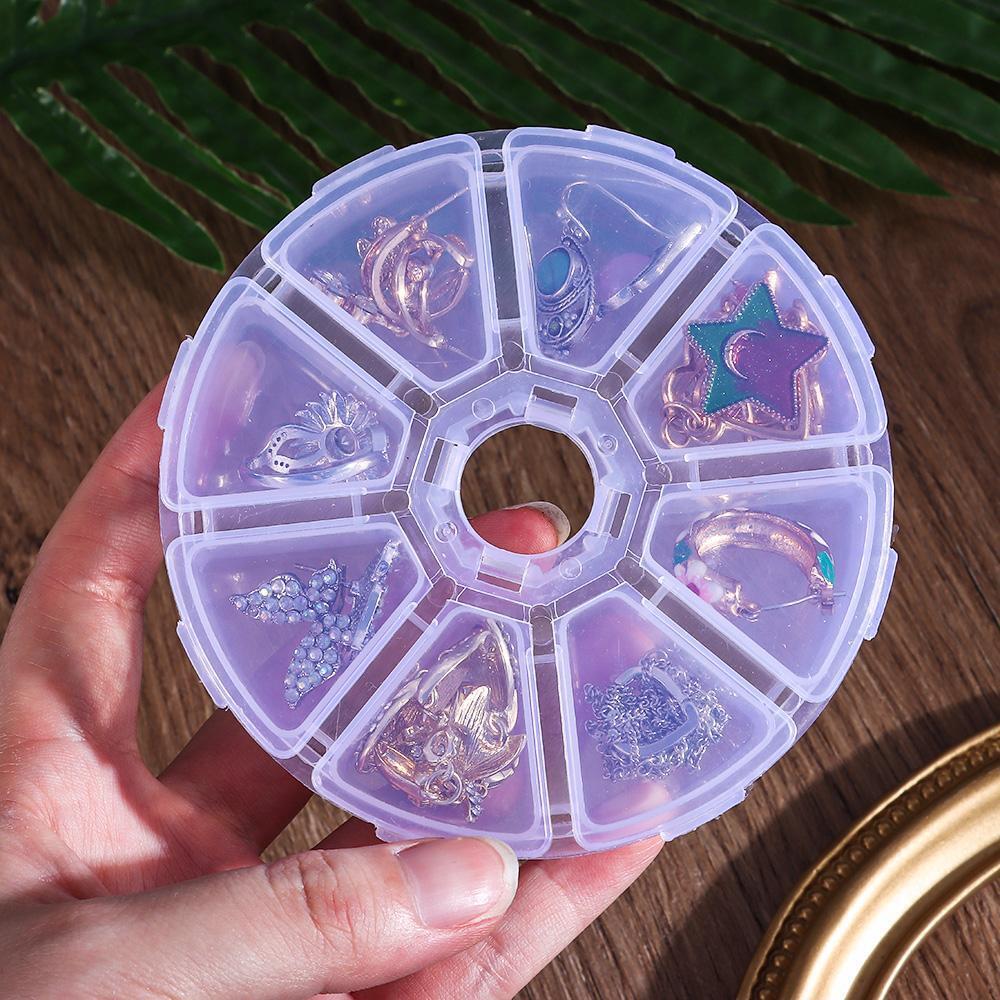 Jewelry Container Nail Art Rhinestones Case 8 Grids Empty Storage Box