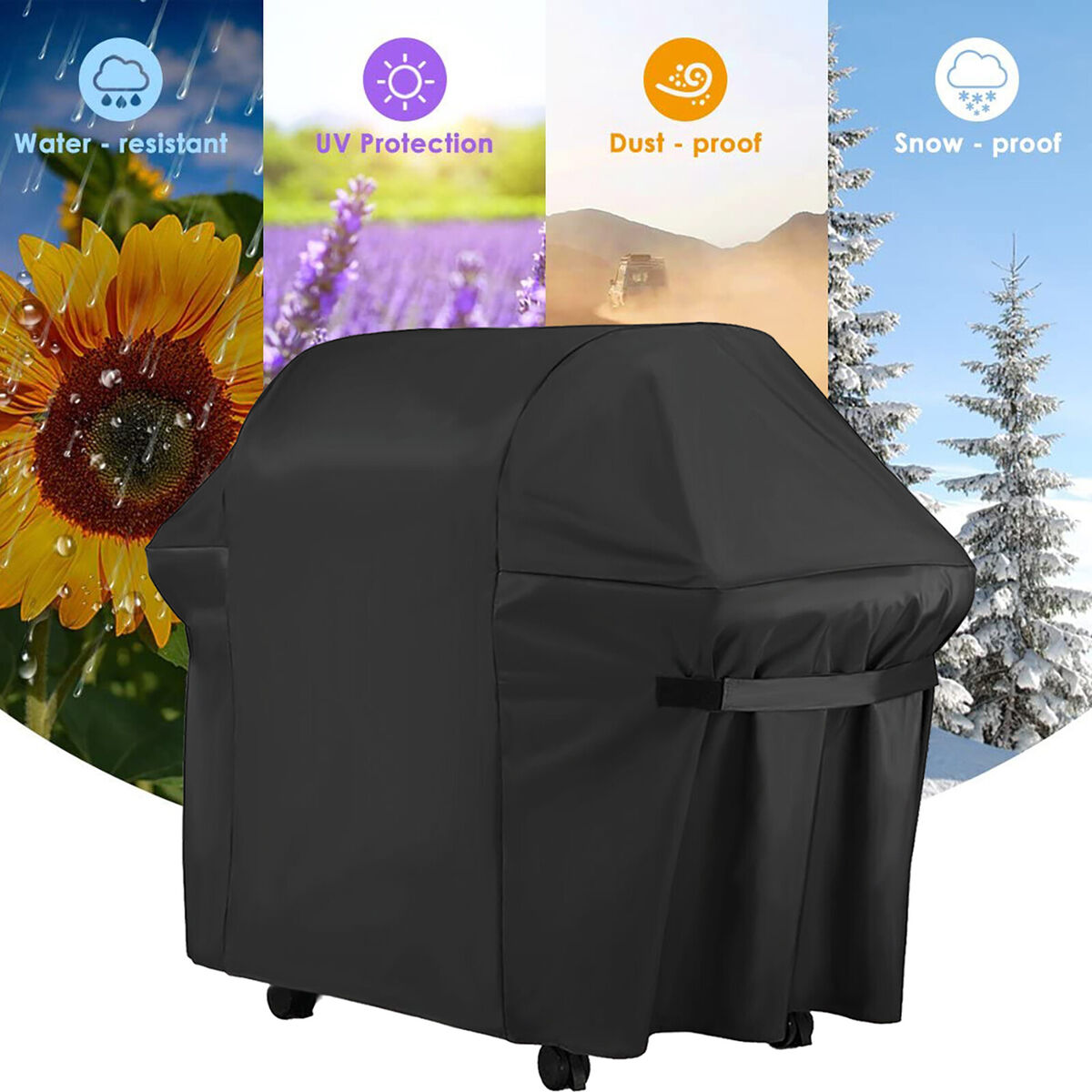 BBQ Grill Cover, Weather Resistant, UV Waterproof, Barbecue Gas Protector