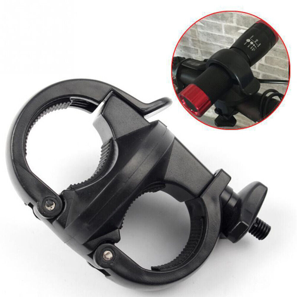360-Degree Rotating Bicycle Handlebar Front Light Torch Clip Headlight Base