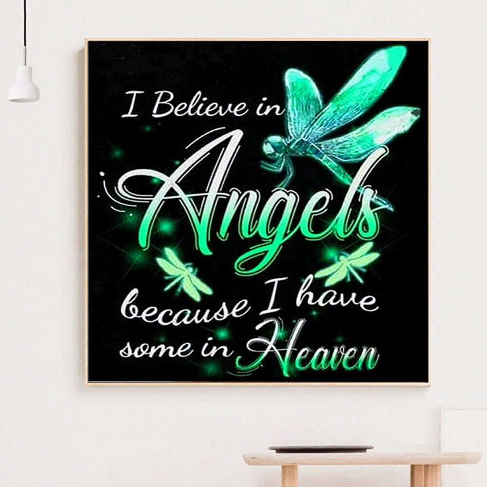 Letter Angel Full Drill Diamond Painting Kit DIY Rhinestone Mosaic Picture