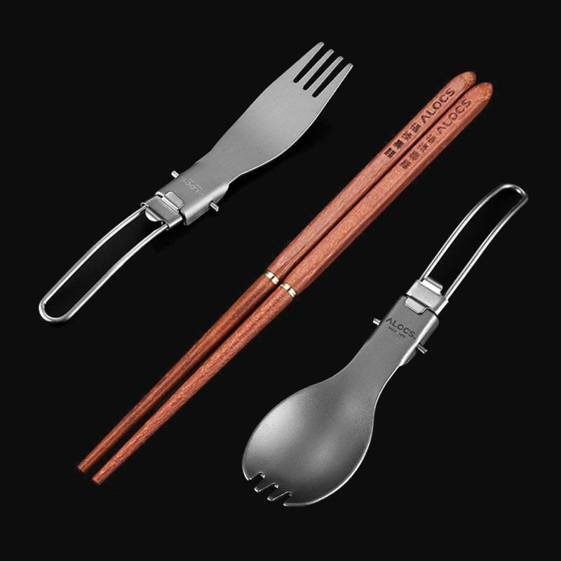 3 pcs Folding Dinner Flatware Utensils Stainless Steel Camping Picnic Durable