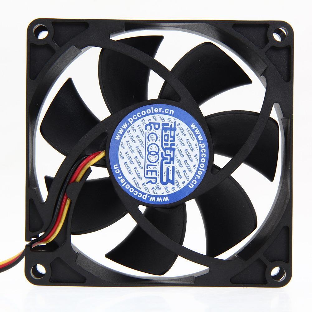 Mute 80mm Computer PC Case 3/4 Pin Cooling Fan with Screw Pad for PC CUP