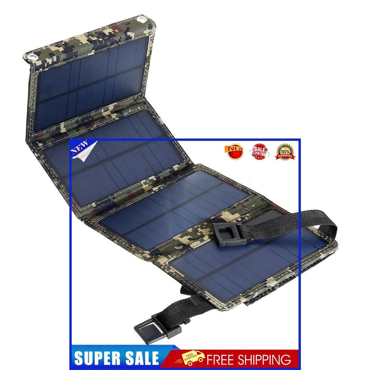 Waterproof 20W 5V Foldable USB Solar Panel Charger for Hiking (Camouflage)