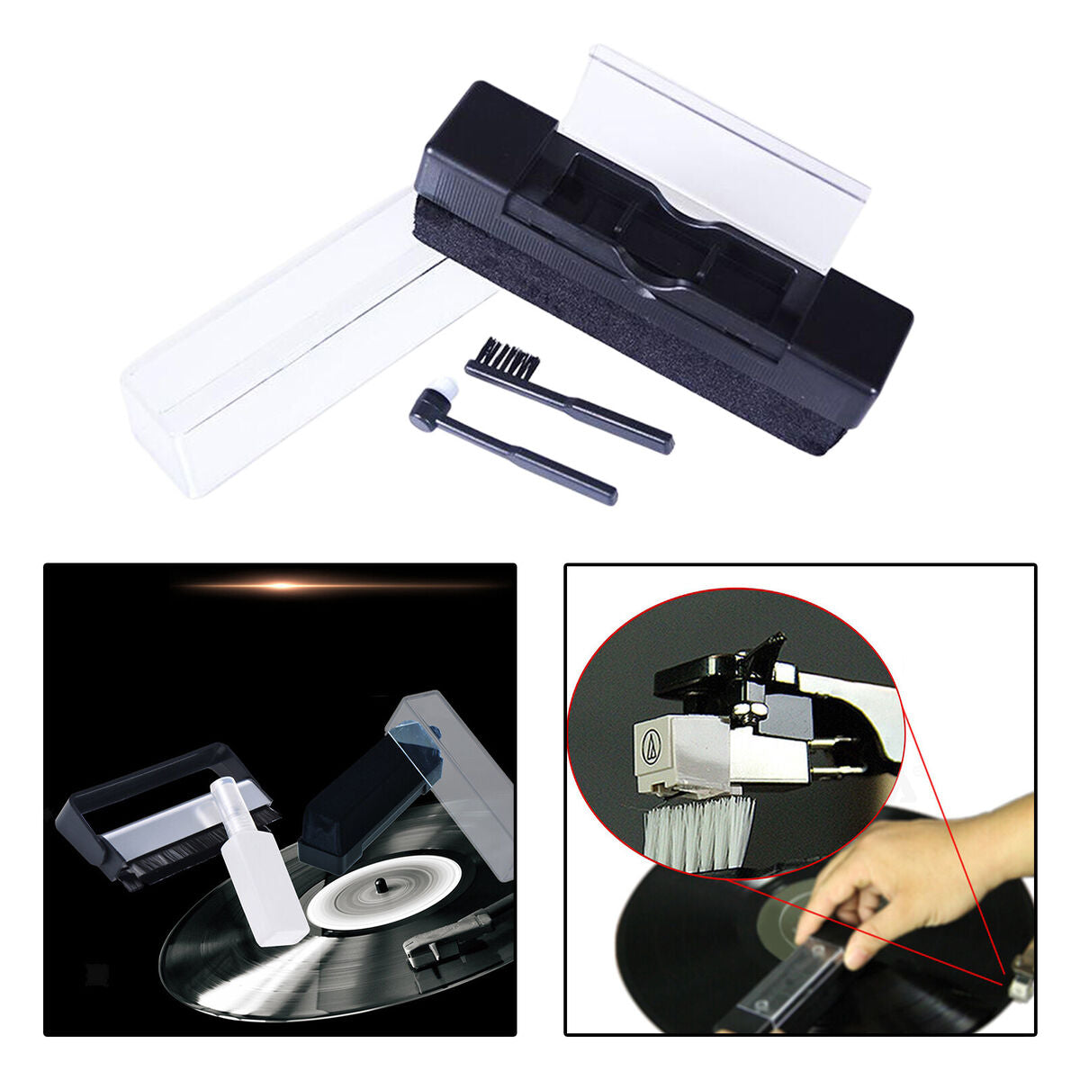 Cleaner Velvet Cleaning Brush Kits for Turntables No Residues