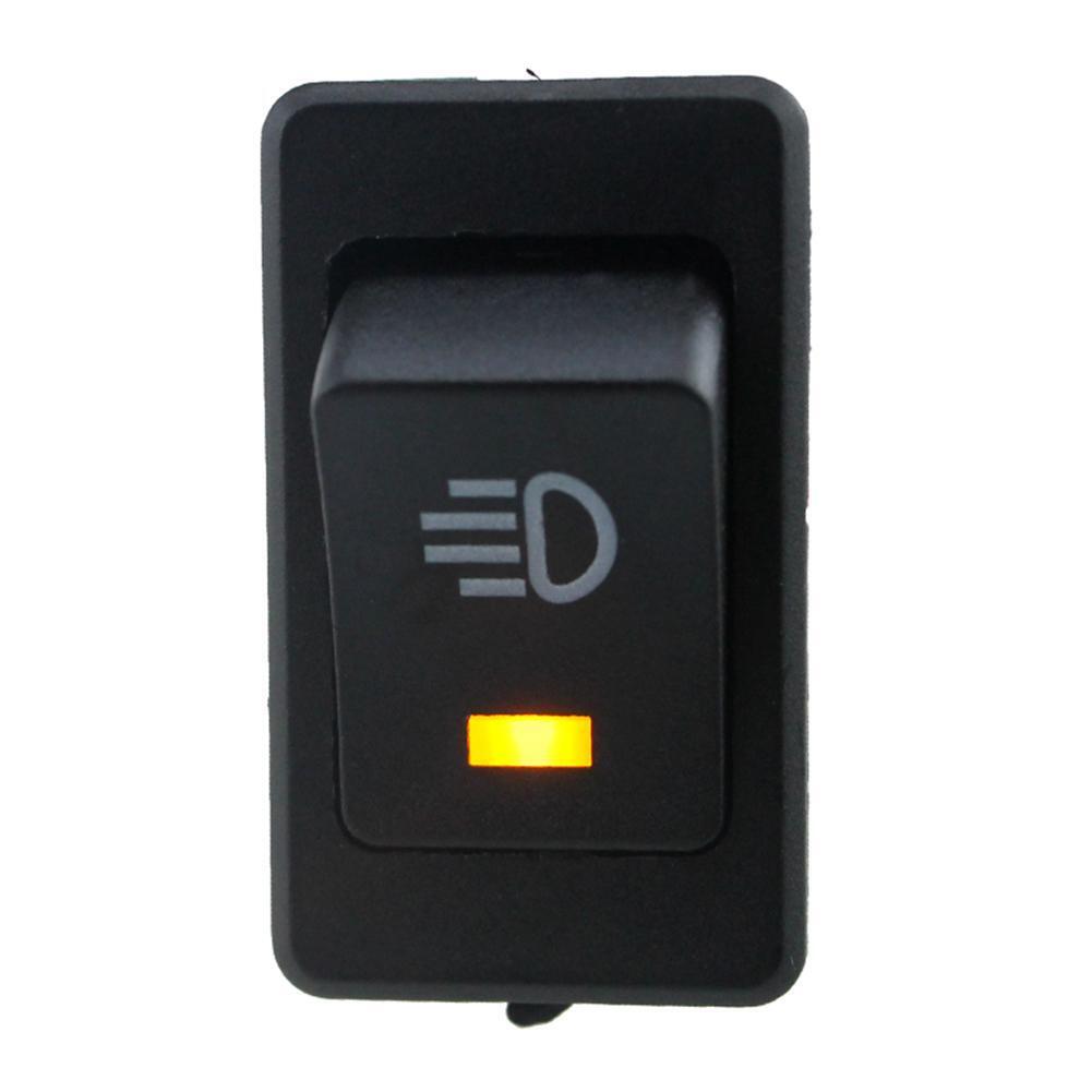 12V 35A 4 Pin Fog Light Rocker Switch with LED for Car Truck Dash (Yellow)