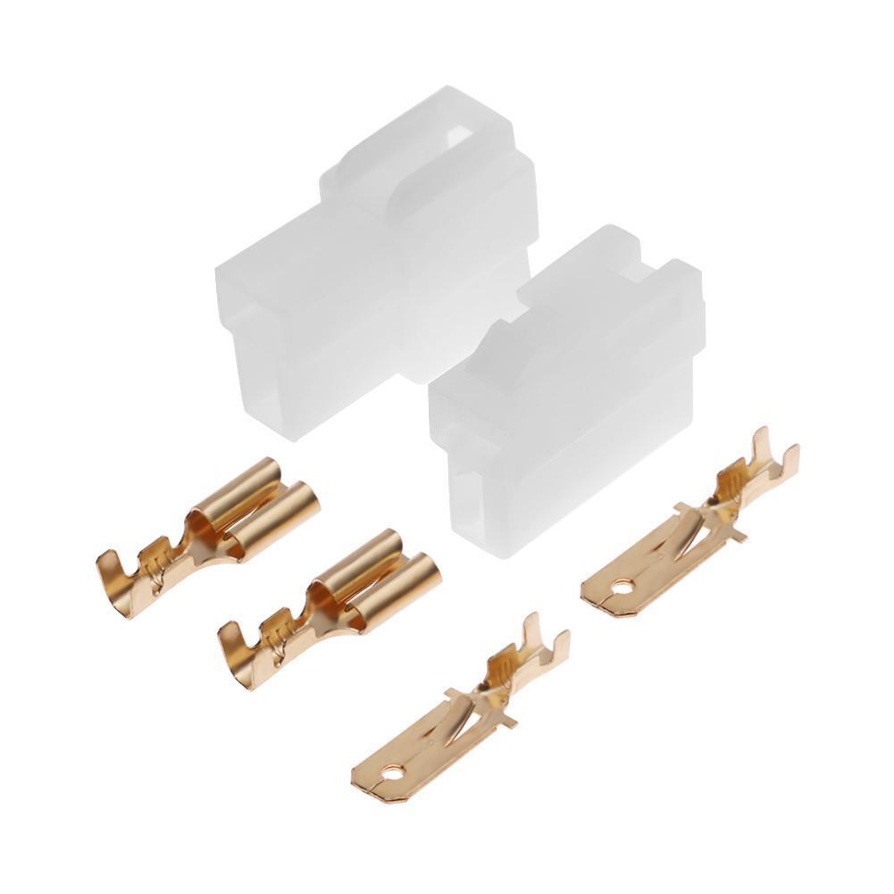 10 Sets T-Type 2 Pin DC Power Connector Plug for VHF/UHF Yaesu Radio Cable