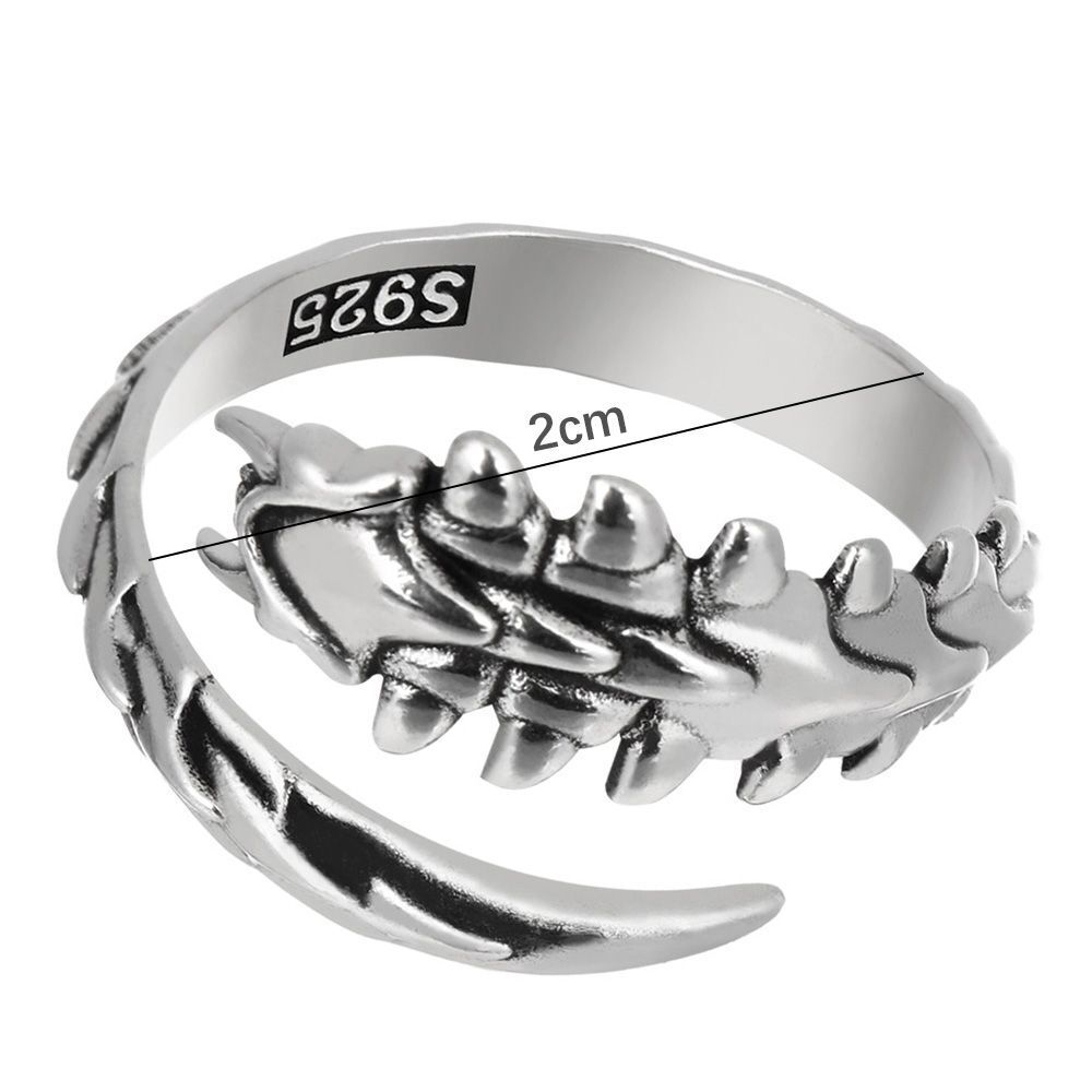 Coiled Bone Jewelry Accessories Punk Style Hip Hop Centipede Ring Open Rings