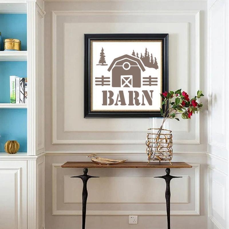 16Pcs Farmhouse Templates Art Drawing Stencil for Kid Art Painting Card Making