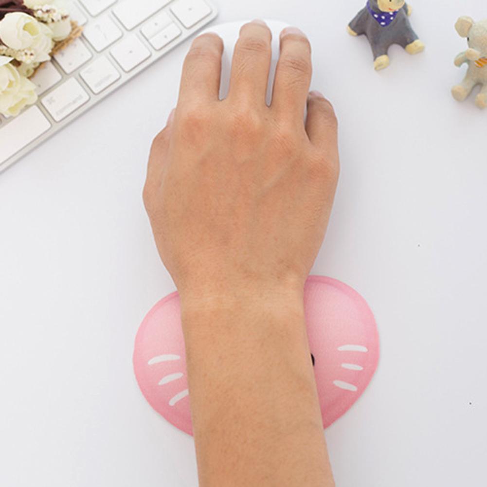 Cartoon Cat Silicone Wrist Rest Mouse Pad Desktop PC Hand Support Cushion