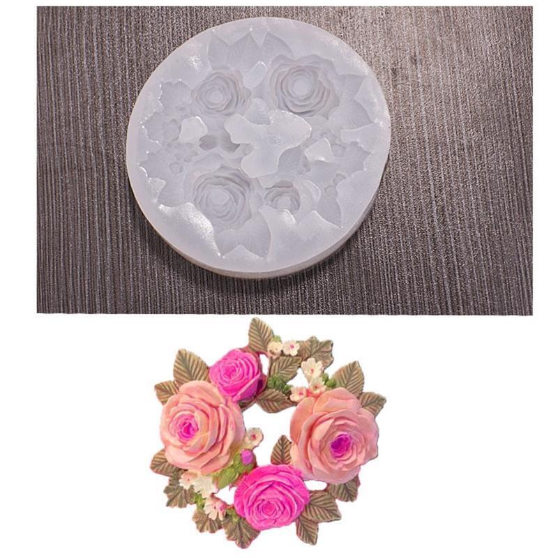 Flower Candy Mold for Cake Decor Rose Flower Shape DIY Chocolate Fondant