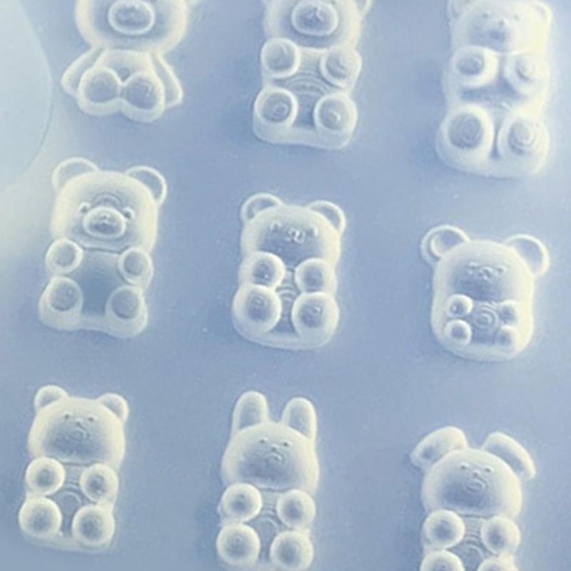Little Bear Shape Keychains Mold DIY Epoxy Craft Decoration Pendant Jewelry Mold