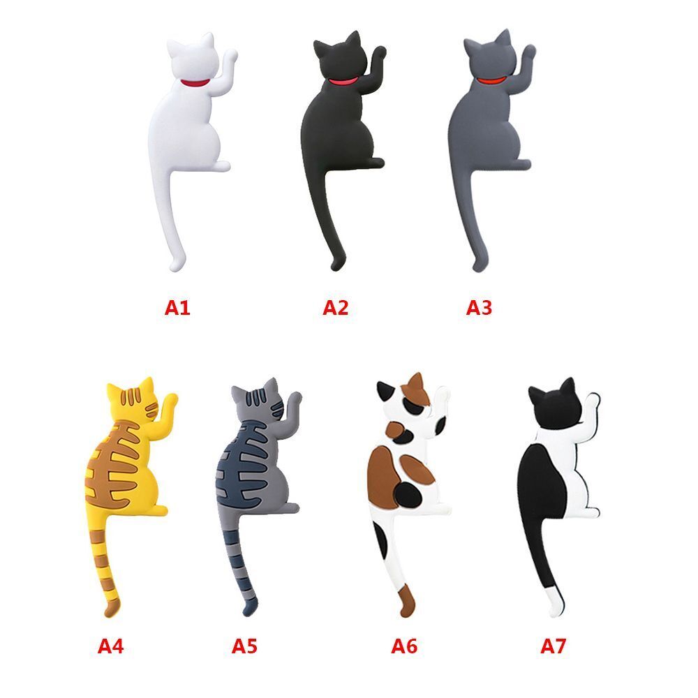Wall Storage Towel Hanger Cat Tail Hook Key Holder Fridge Magnet Bendable