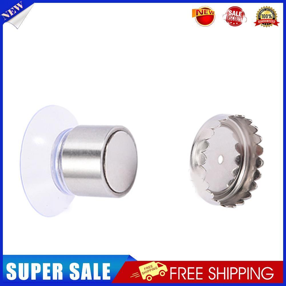 Stainless Steel Soap Magnetic Holder Rack Suction Cup Hanging Bracket (A)