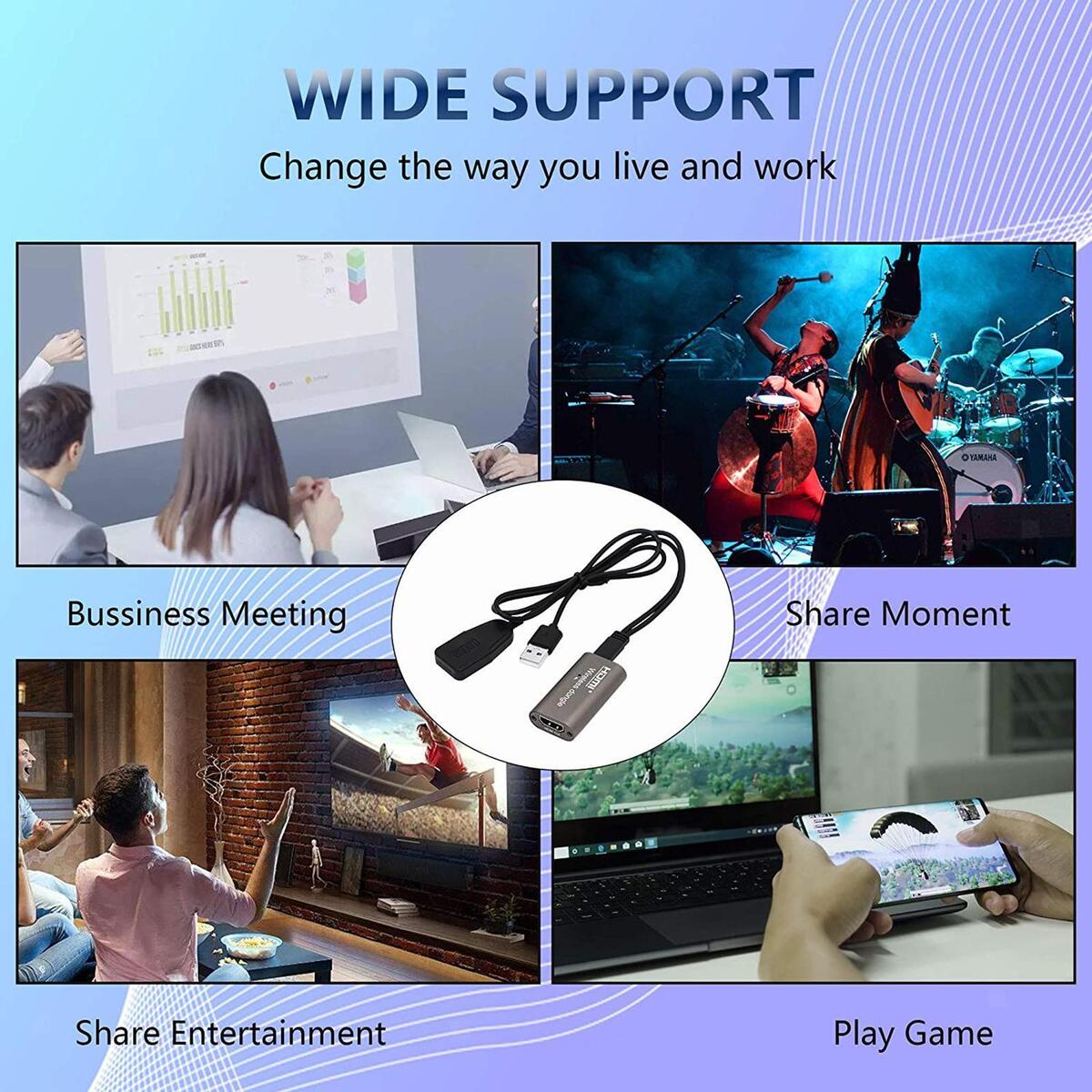 Gazechimp Full HD 1080P WiFi HDMI Wireless Display Dongle Adapter,Mobile Screen