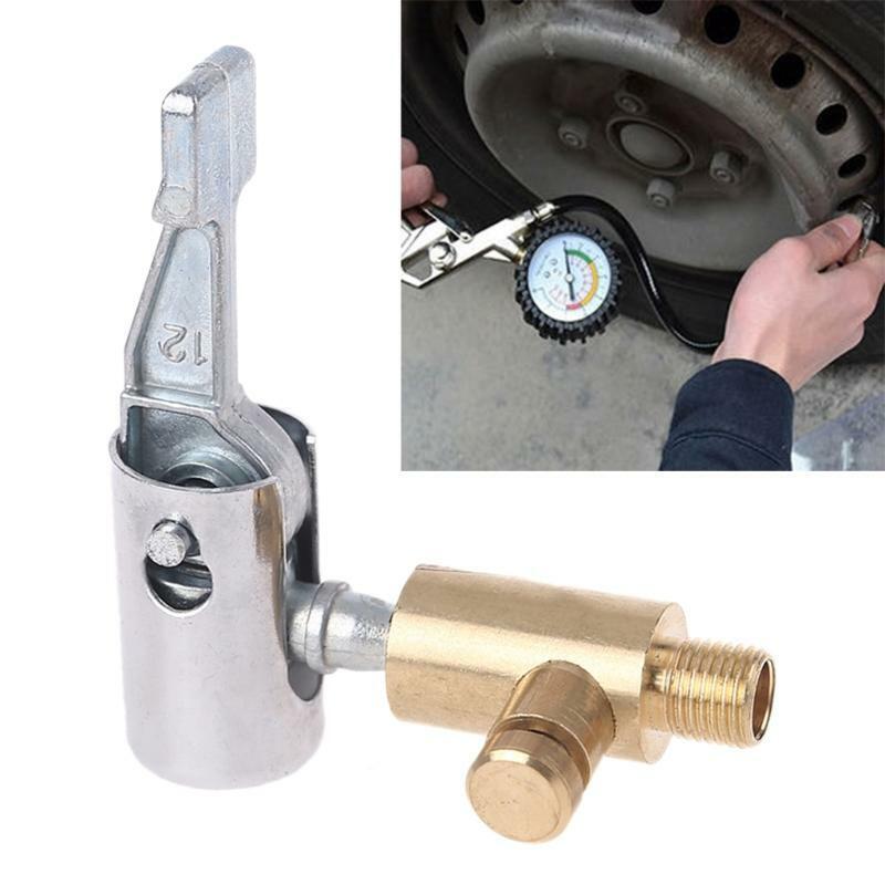 Air Chuck Universal Heavy Duty Open Flow Straight Lock Tire Air Inflation Nozzle