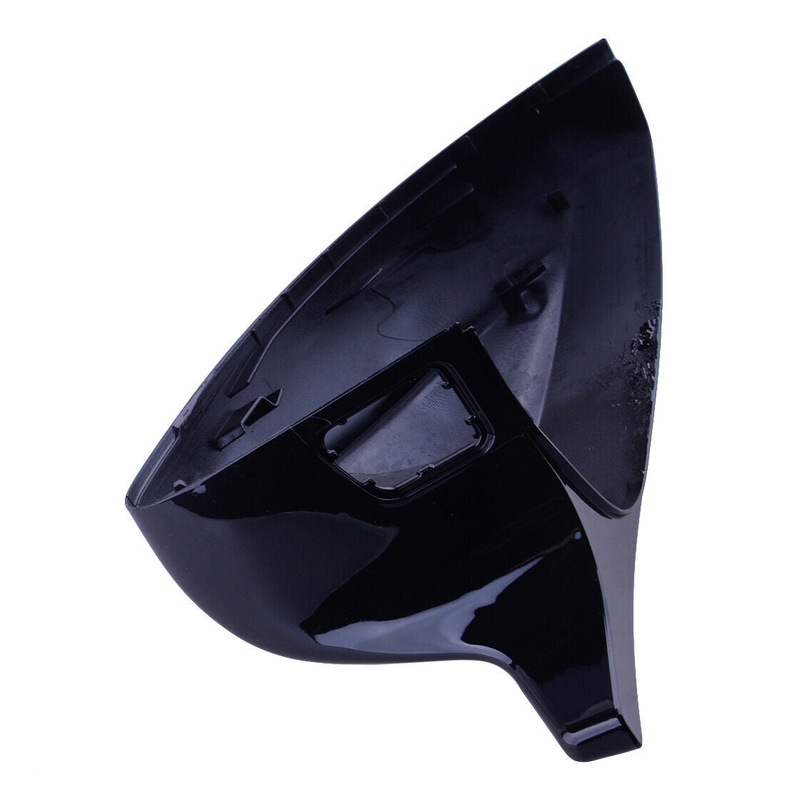 1Pair Glossy Black Side RearView Wing Mirror Covers Fit For Audi A3 S3 2014-2020