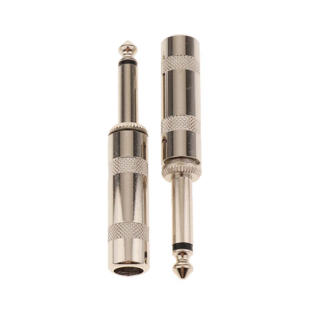 5 Pieces 6.35mm (1/4 inch) TRS, AUX Stereo Audio Headphone Jack Adapter