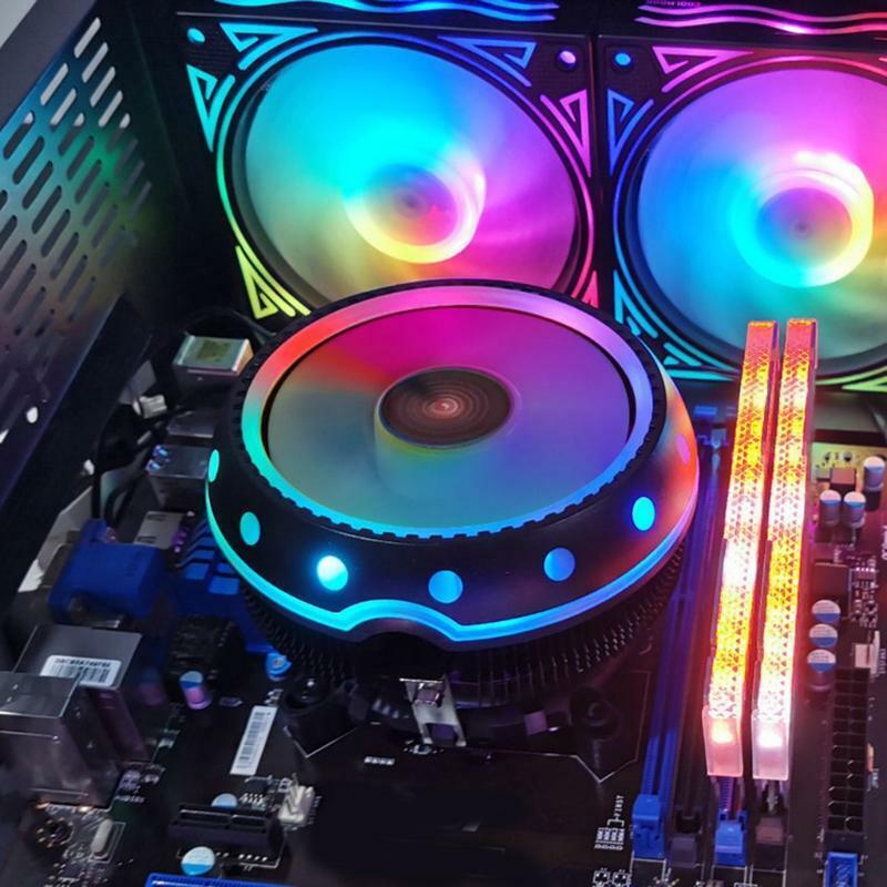 Multicolored CPU Radiator Ultra Quiet Case Fan Aluminum Silent PC Cooling Cooler