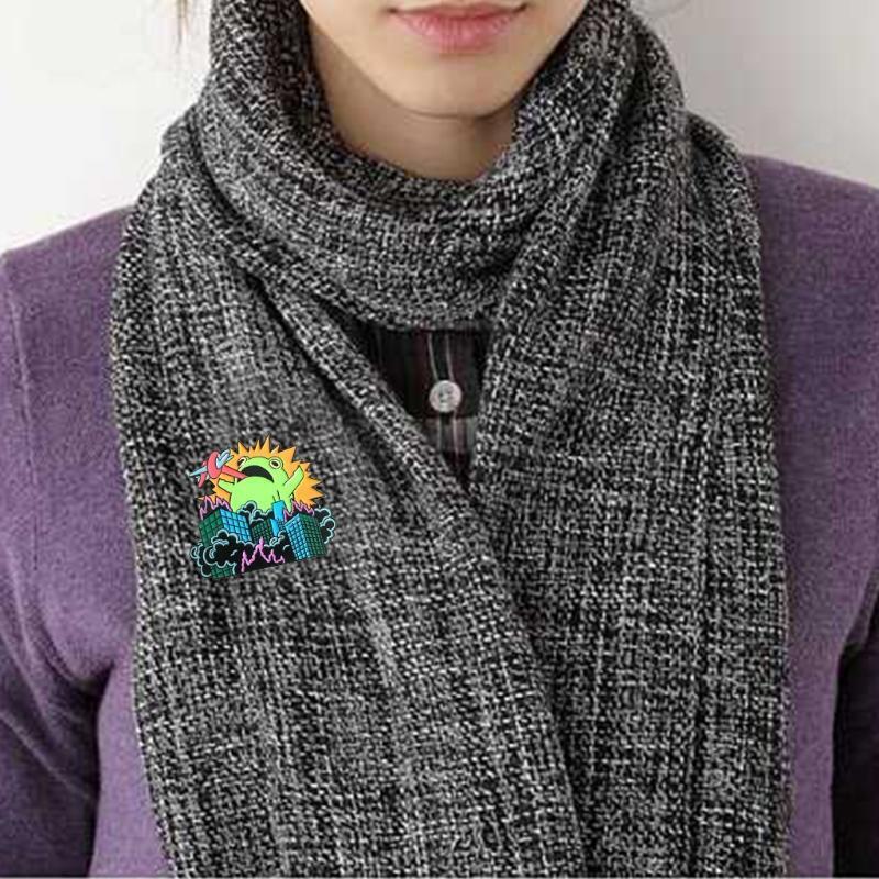 Japan and South Korea Creative Trend Animal Cartoon Cute City Frog Brooch