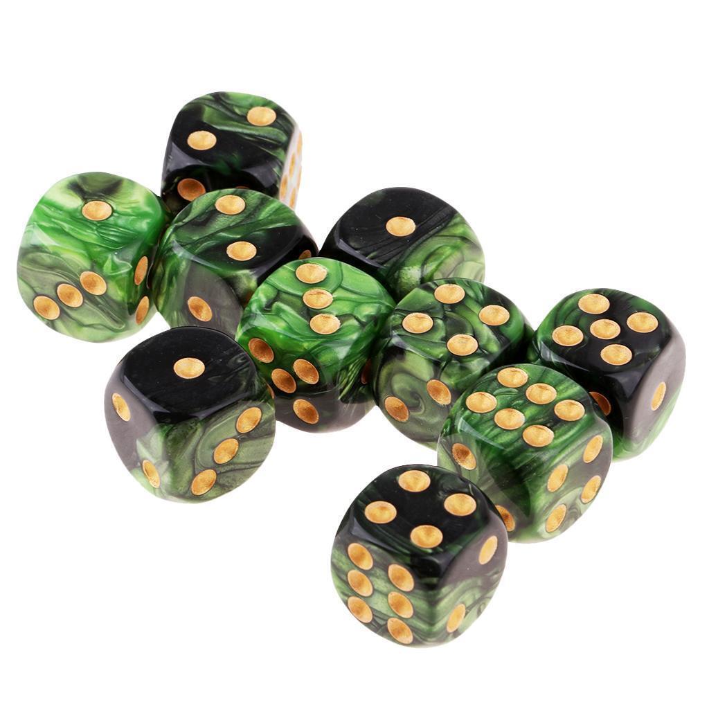 40 Pieces D6 Dices 6 Sided Polyhedral Game Dice for DND Role Play Props