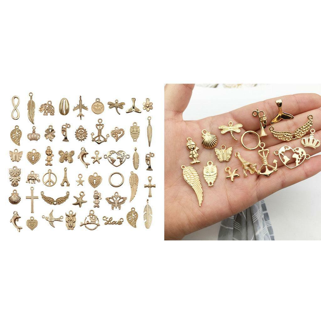 50pcs Necklace Pendant  Bracelet Jewelry Making Charms Crafts