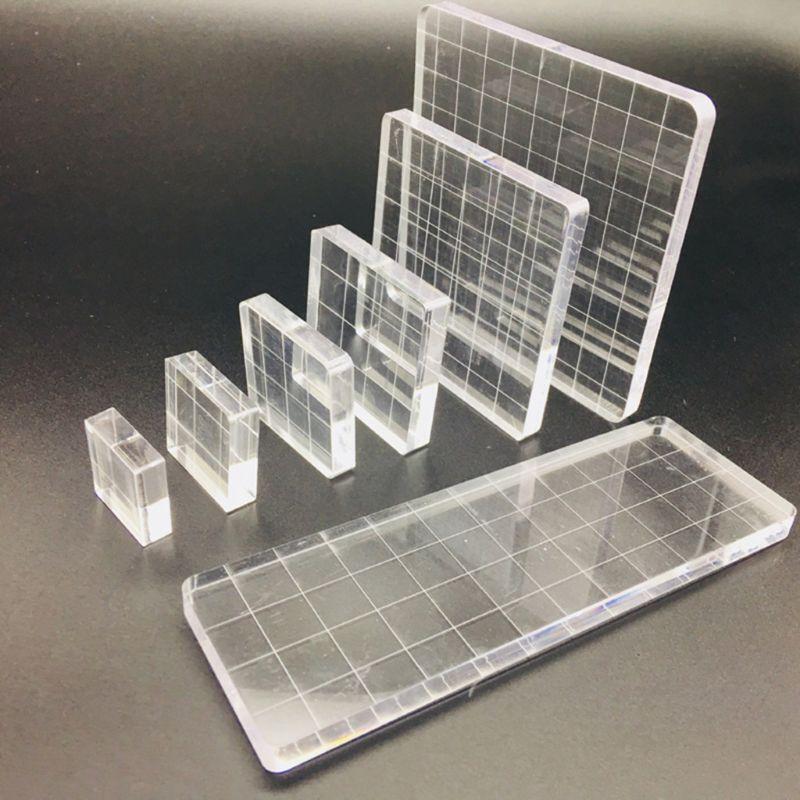 7pcs High Transparency Acrylic Block DIY Crafts Seal Stamp Scrapbooking Album