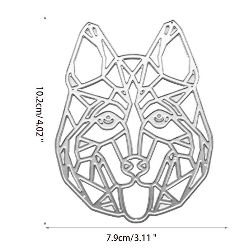 Metal Dog Head Cutting Dies Stencil DIY Scrapbook Album Paper Card Templatee Mol