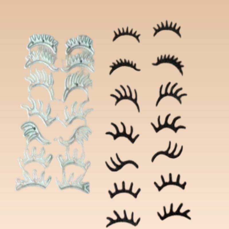 Mini Eyelash Embossing Metal Cutting Dies Stencil Cartoon DIY Scrapbook Template