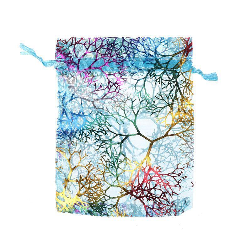New 12X8cm 10Pcs Coralline Organza Jewelry Pouch Wedding Party Favor Gift Bag