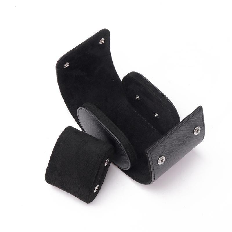 Real Leather Watch Roll Single Watch Travel Case for Men or Women
