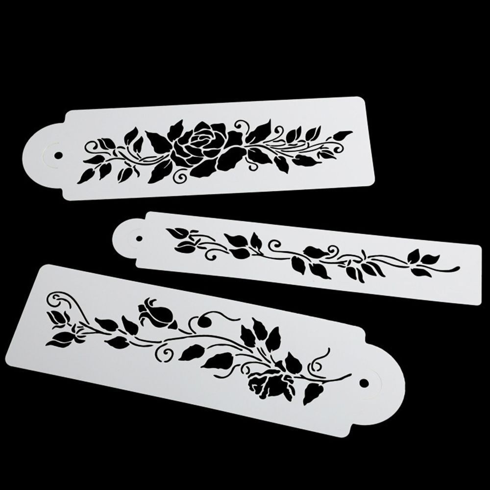 Hot Decor Mould Sugarcraft Tools Tree Vine Leaves Cake Stencil Fondant Border
