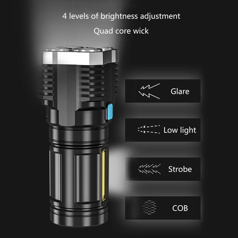Strong Light LED Flashlight Handheld Spotlight Multi-Functional Flashlight