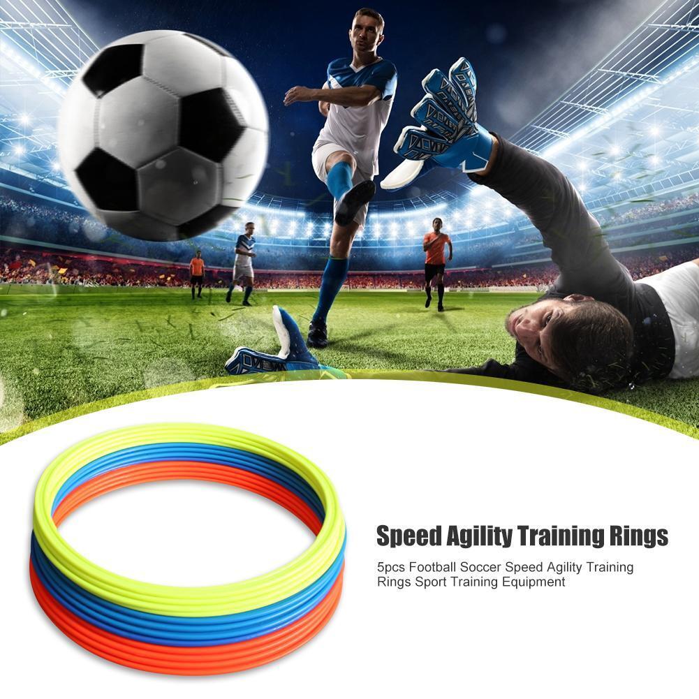 5pcs Football Soccer Speed Agility Rings Sport Training Equipment (30cm)
