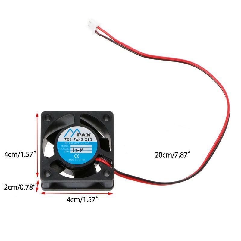 1PC DC 12V 2Pin USB Connector Notebook CPU Exhaust Cooling Fan 40x40X20mm